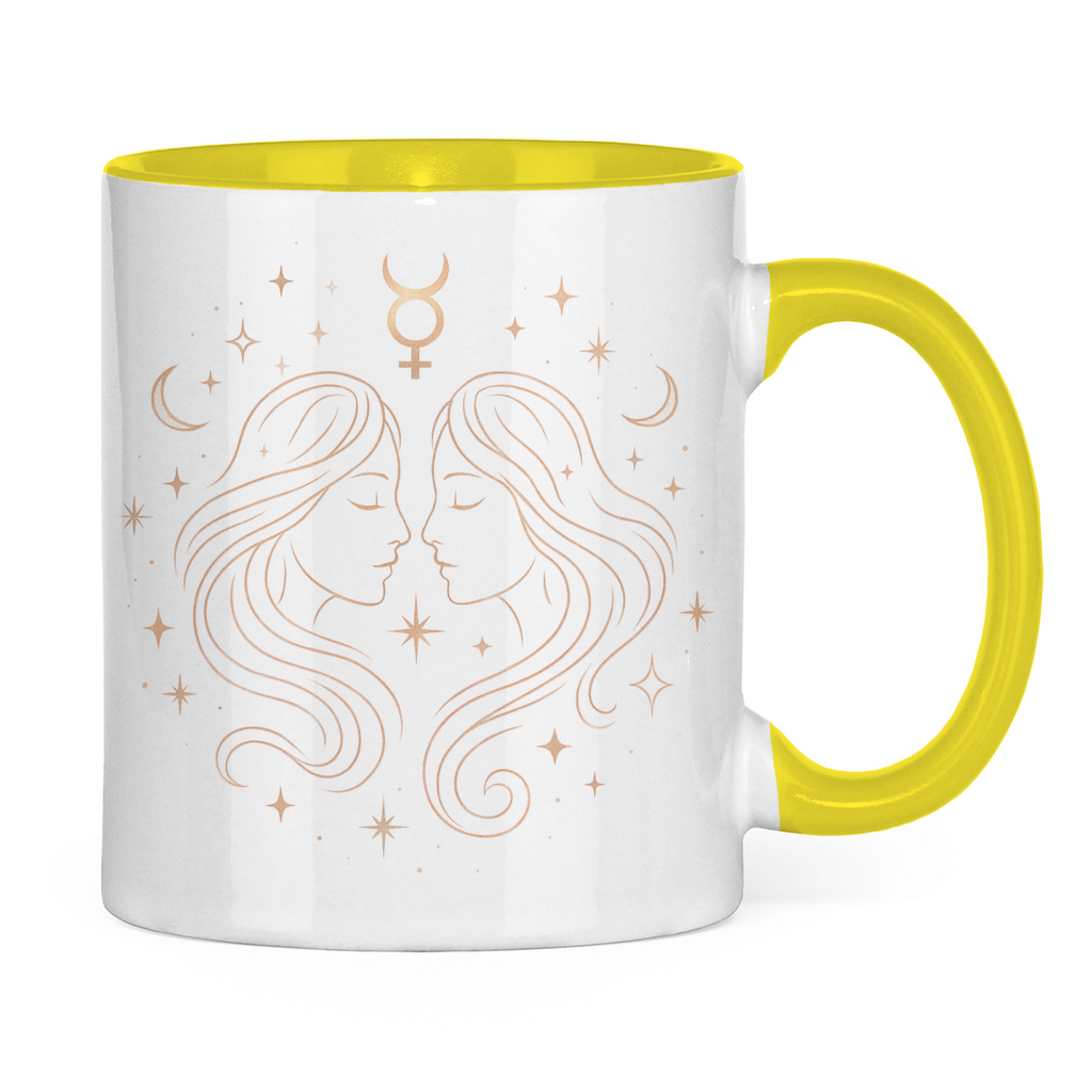zweifarbige Sternzeichen Kaffee Tasse - Zwilling | Celestia Spirit