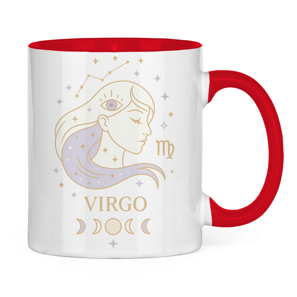 zweifarbige Sternzeichen Jungfrau Kaffee Tasse | Celestia Spirit | Spirituelle Mode