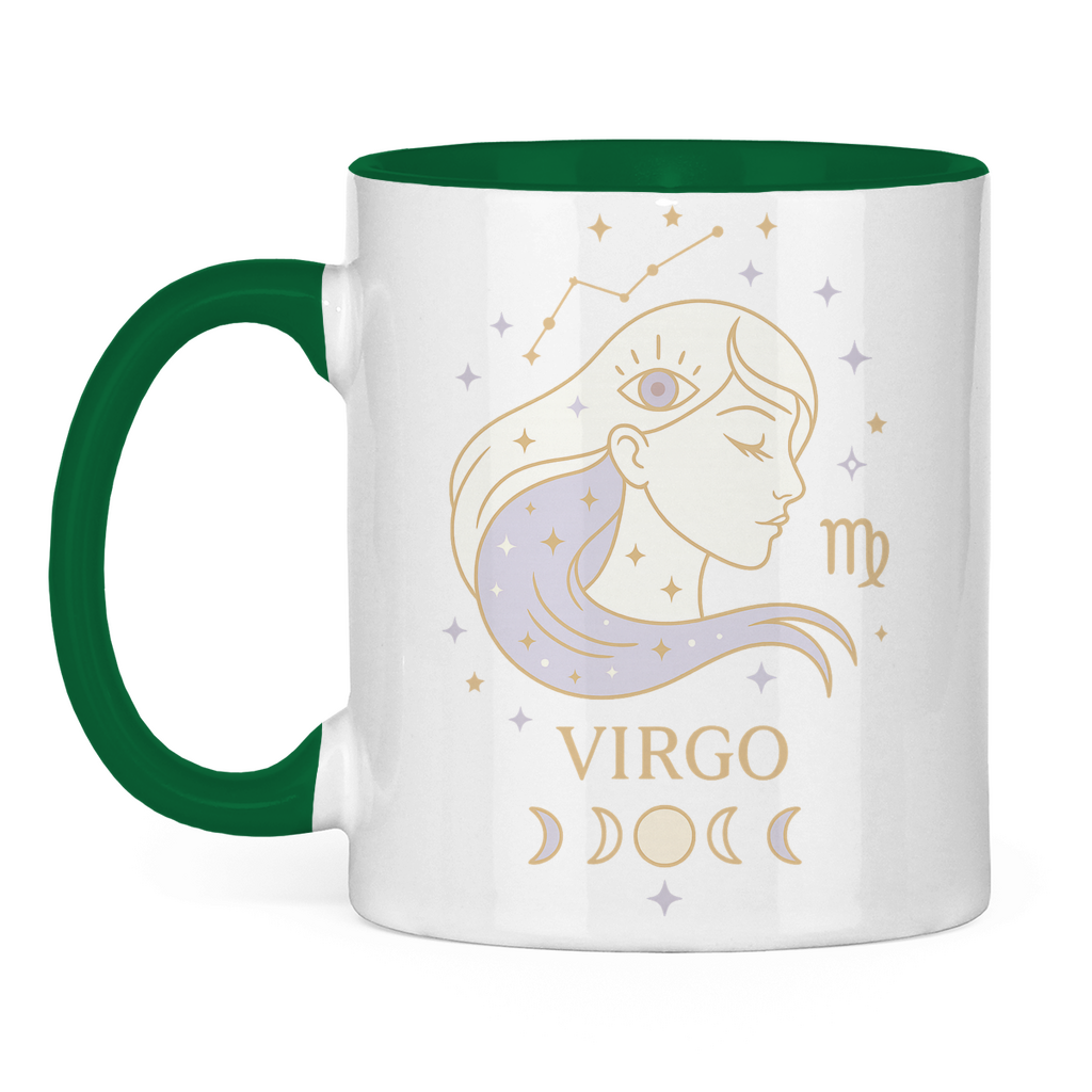 zweifarbige Sternzeichen Jungfrau Kaffee Tasse | Celestia Spirit | Spirituelle Mode