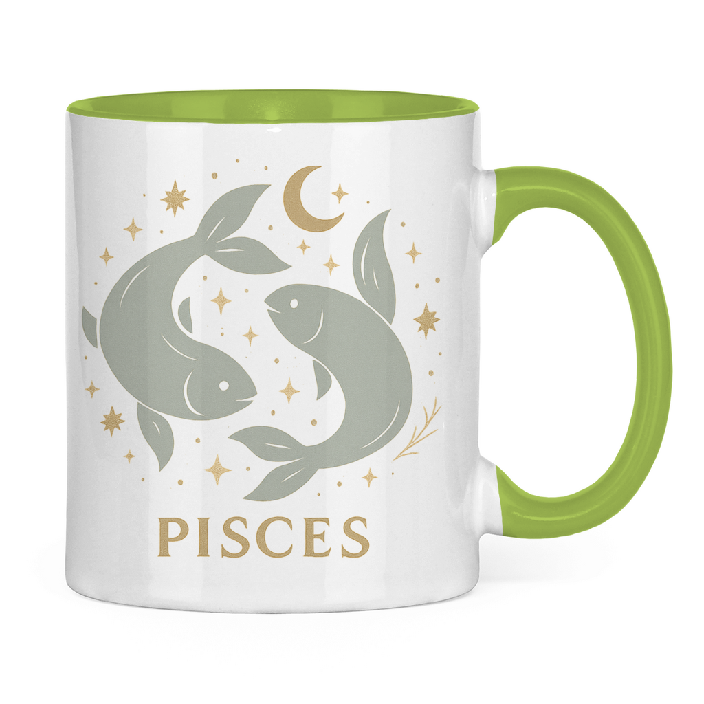 zweifarbige Sternzeichen Fische Kaffee Tasse | Celestia Spirit | Spirituelle Mode
