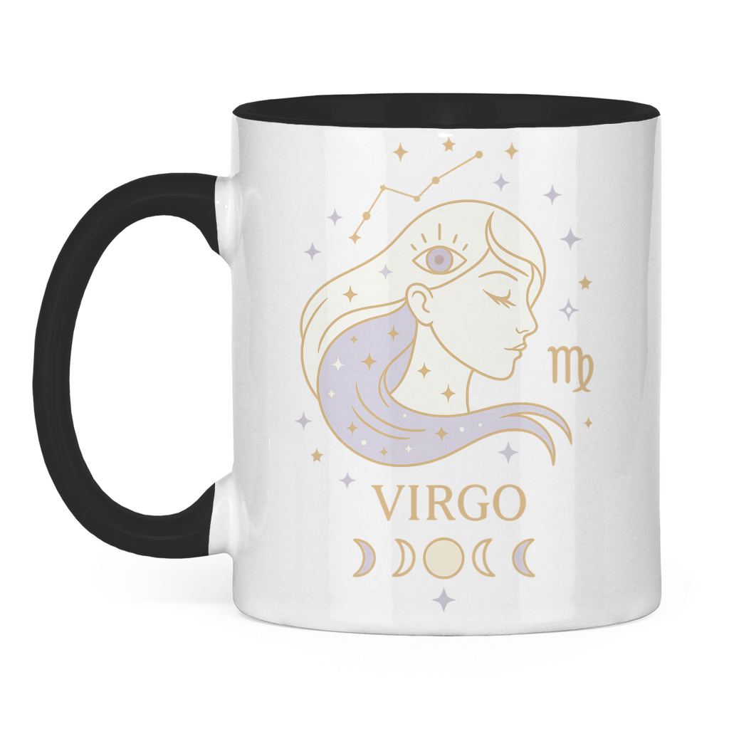 zweifarbige Sternzeichen Jungfrau Kaffee Tasse | Celestia Spirit | Spirituelle Mode