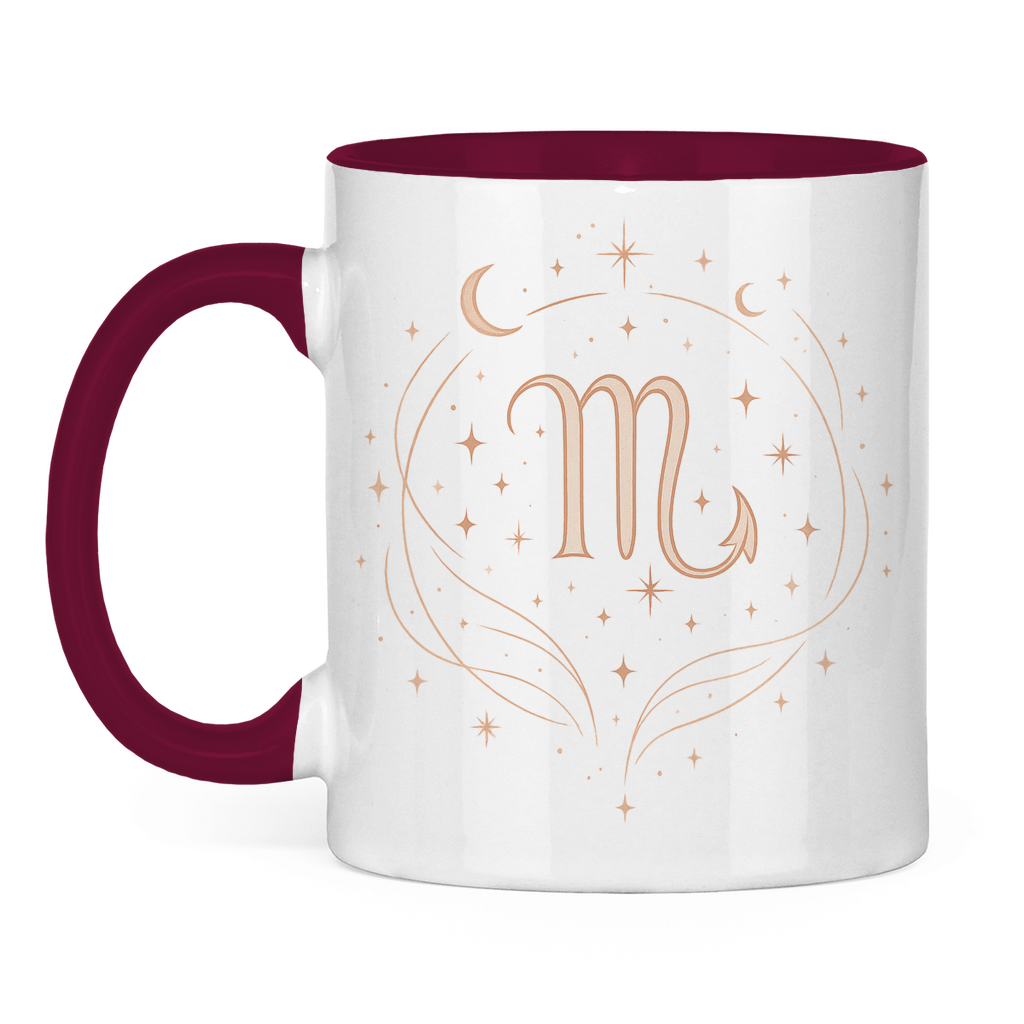 zweifarbige Sternzeichen Skorpion Kaffee Tasse | Celestia Spirit | Spirituelle Mode