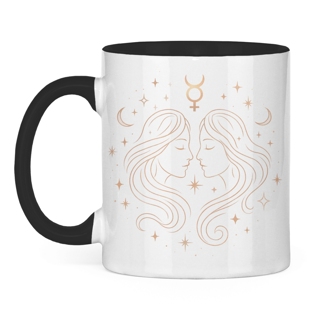 zweifarbige Sternzeichen Kaffee Tasse - Zwilling | Celestia Spirit
