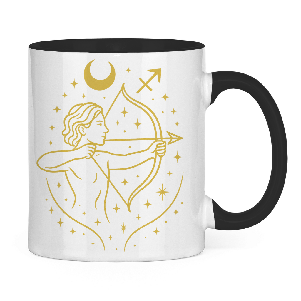 zweifarbige Sternzeichen Schütze Kaffee Tasse | Celestia Spirit | Spirituelle Mode
