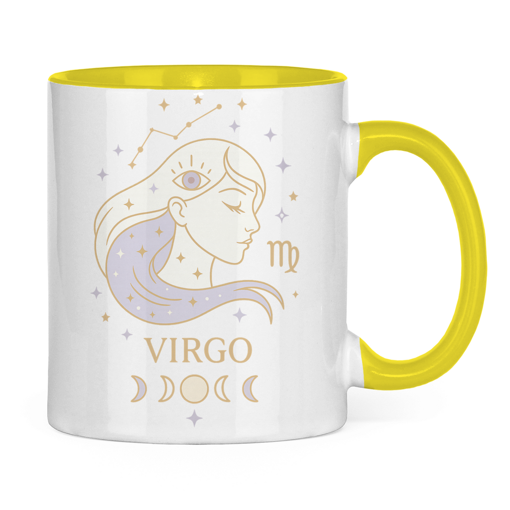 zweifarbige Sternzeichen Jungfrau Kaffee Tasse | Celestia Spirit | Spirituelle Mode