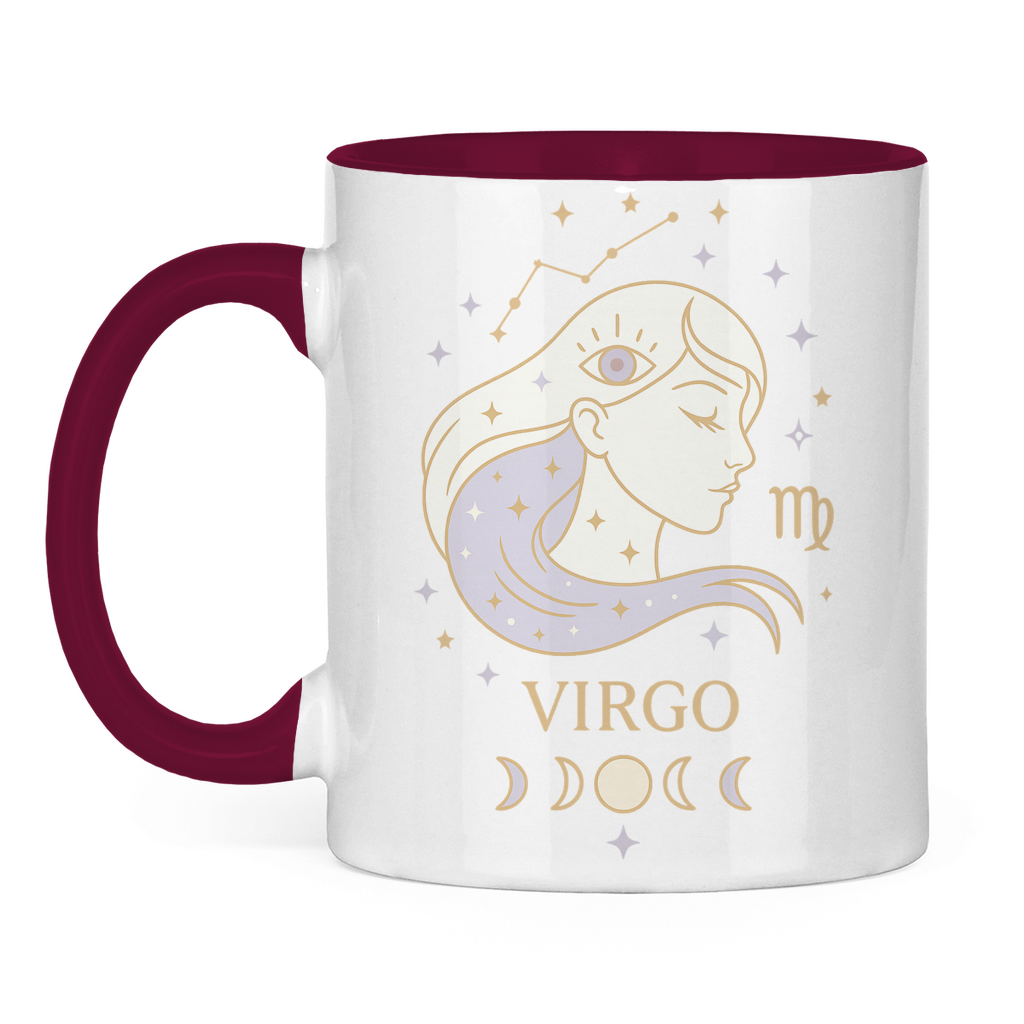 zweifarbige Sternzeichen Jungfrau Kaffee Tasse | Celestia Spirit | Spirituelle Mode