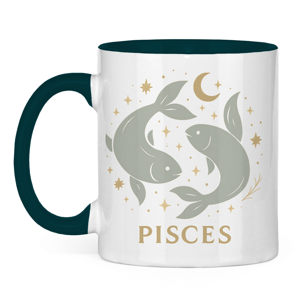 zweifarbige Sternzeichen Fische Kaffee Tasse | Celestia Spirit | Spirituelle Mode