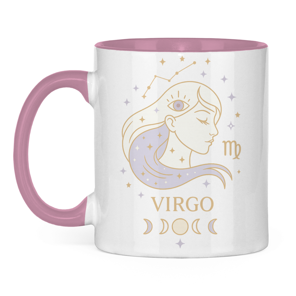 zweifarbige Sternzeichen Jungfrau Kaffee Tasse | Celestia Spirit | Spirituelle Mode