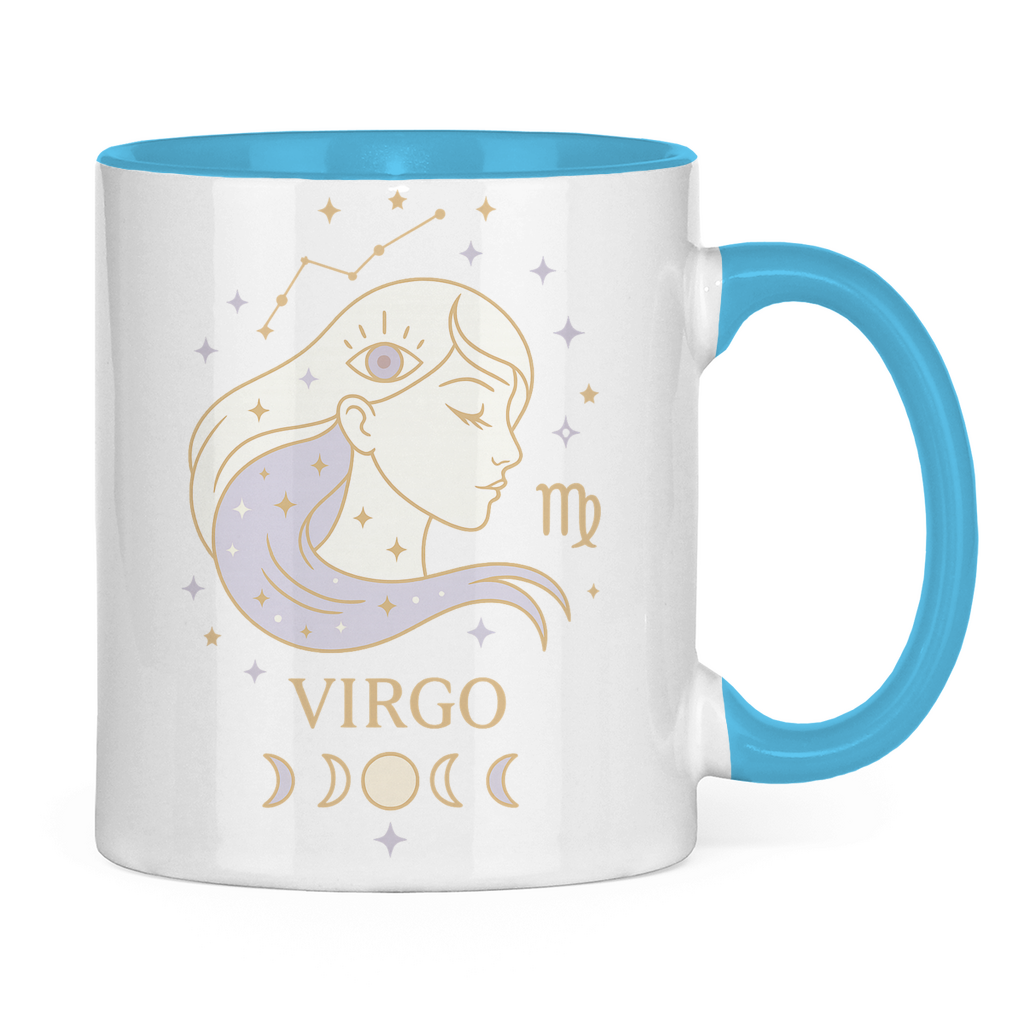 zweifarbige Sternzeichen Jungfrau Kaffee Tasse | Celestia Spirit | Spirituelle Mode