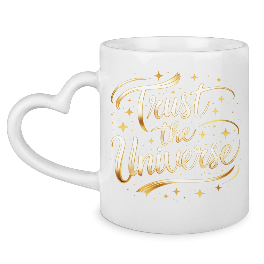Tasse mit Herzhenkel - Trust the Universe | Celestia Spirit