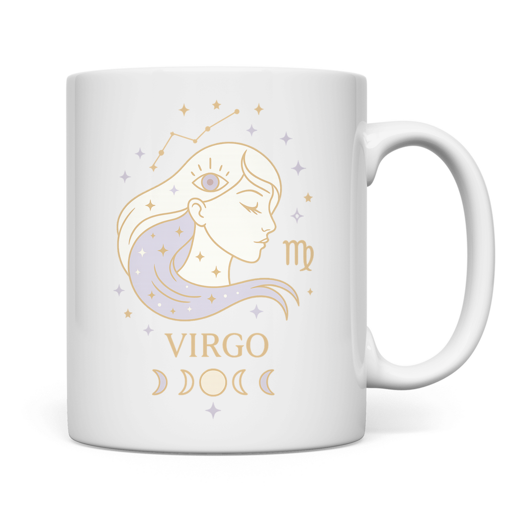 Kaffee Tasse – Sternzeichen Jungfrau | Celestia Spirit | Spirituelle Mode