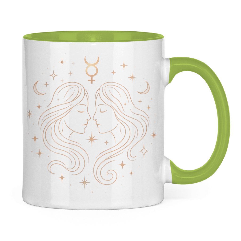zweifarbige Sternzeichen Kaffee Tasse - Zwilling | Celestia Spirit