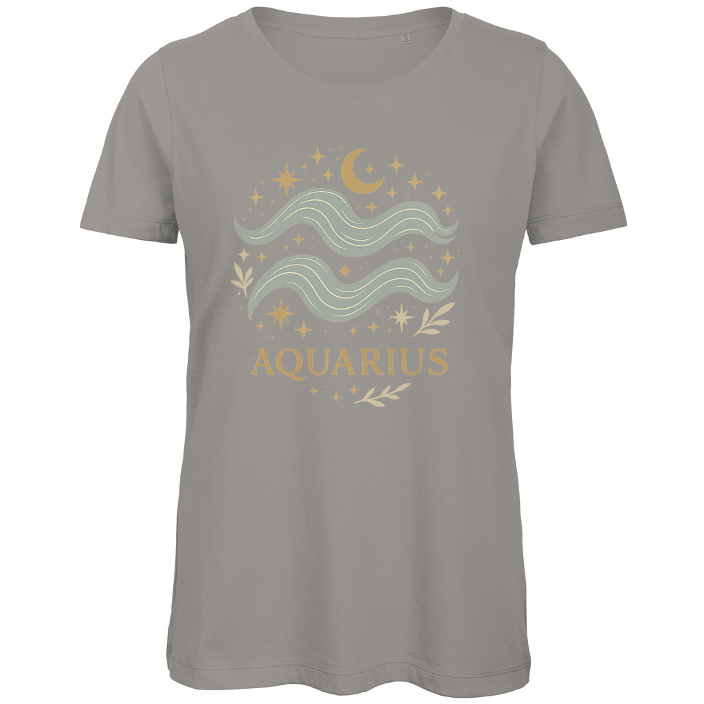 Bio Damen T-Shirt – Sternzeichen Wassermann | Celestia Spirit | Spirituelle Mode