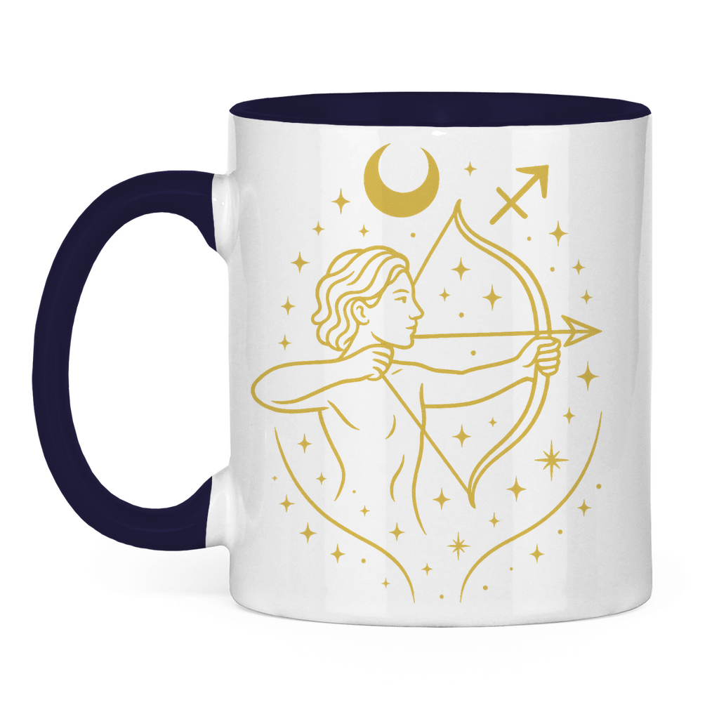 zweifarbige Sternzeichen Schütze Kaffee Tasse | Celestia Spirit | Spirituelle Mode