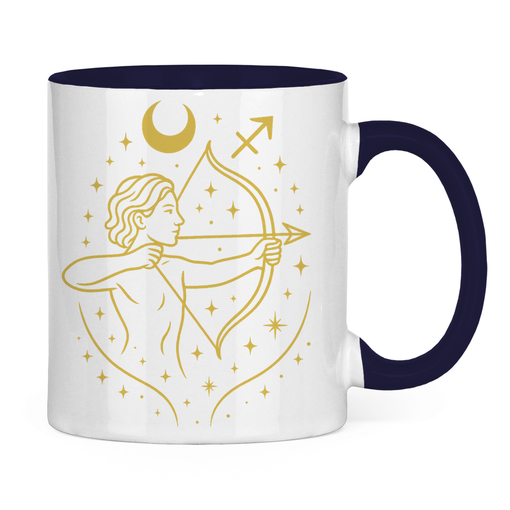 zweifarbige Sternzeichen Schütze Kaffee Tasse | Celestia Spirit | Spirituelle Mode
