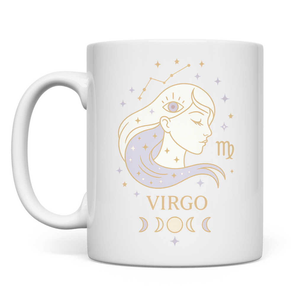 Kaffee Tasse – Sternzeichen Jungfrau | Celestia Spirit | Spirituelle Mode