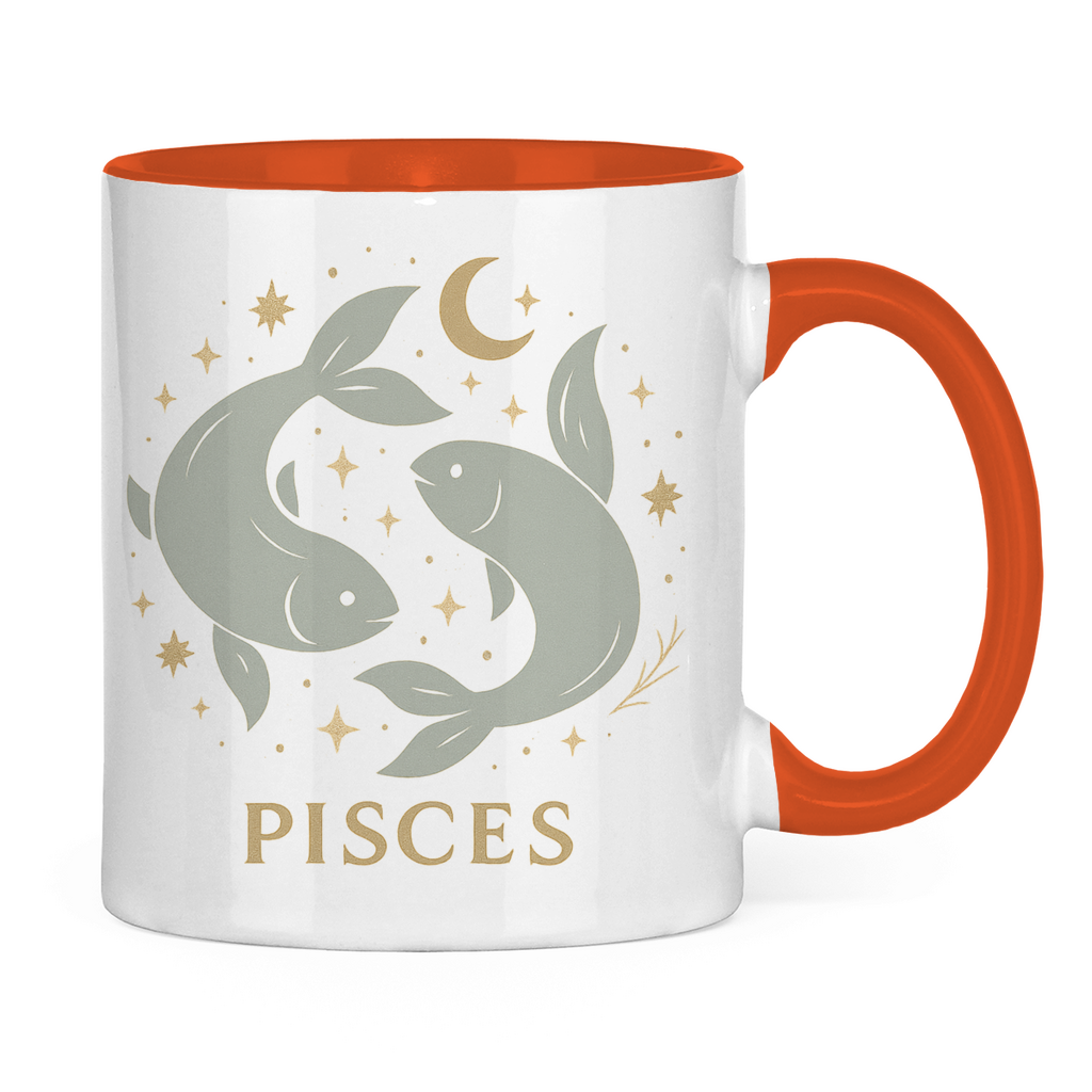 zweifarbige Sternzeichen Fische Kaffee Tasse | Celestia Spirit | Spirituelle Mode