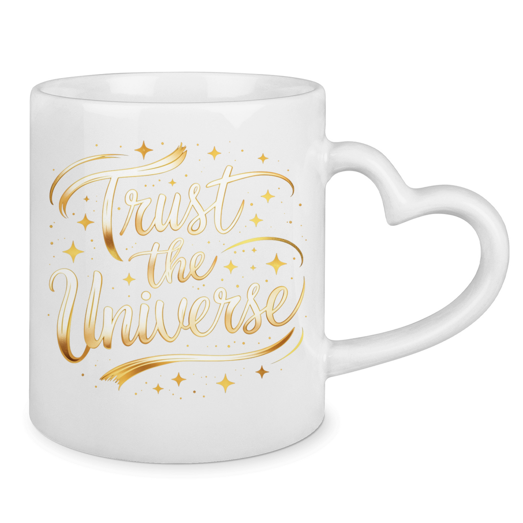 Tasse mit Herzhenkel - Trust the Universe | Celestia Spirit