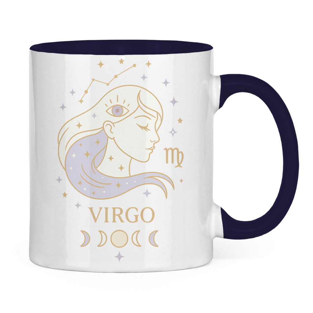 zweifarbige Sternzeichen Jungfrau Kaffee Tasse | Celestia Spirit | Spirituelle Mode
