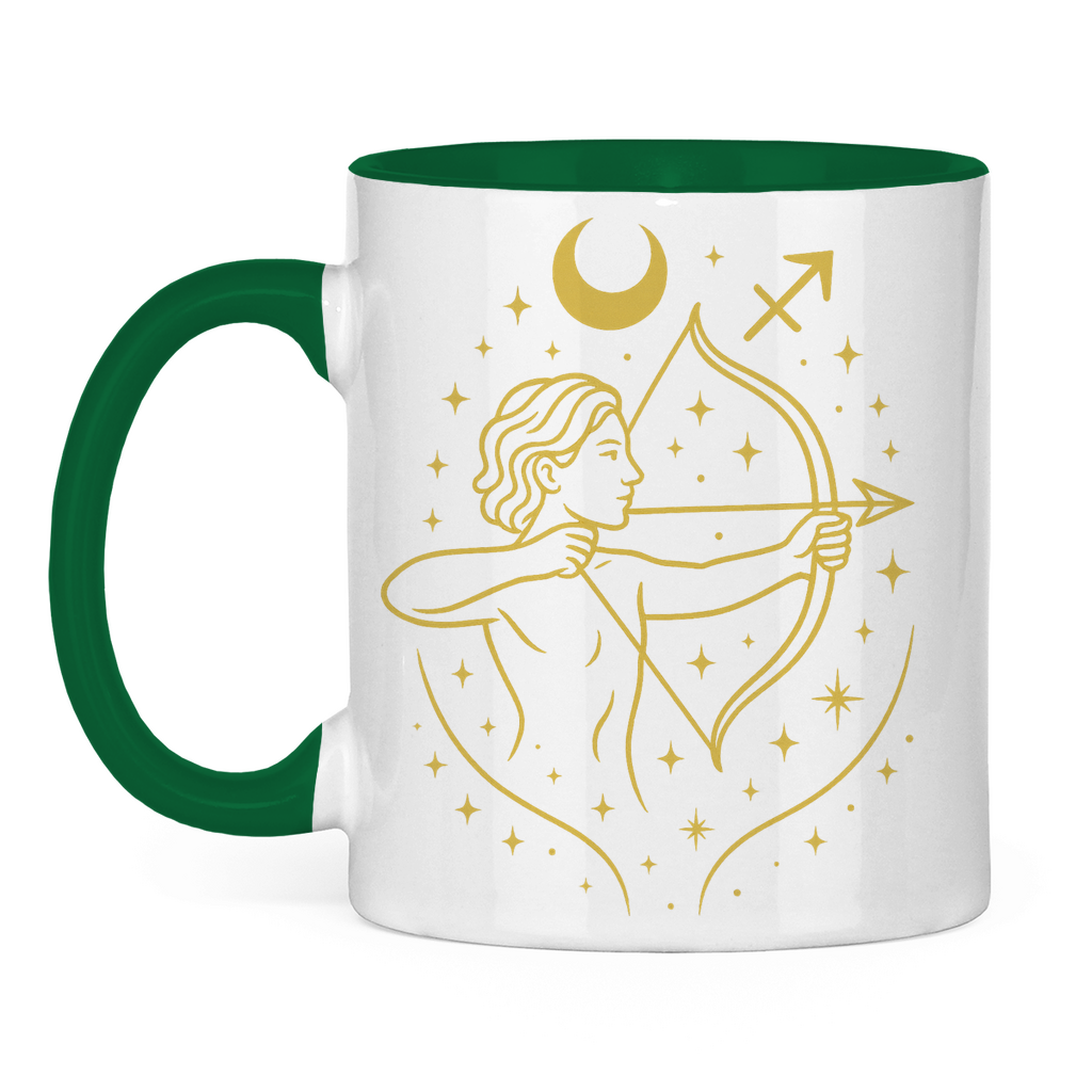 zweifarbige Sternzeichen Schütze Kaffee Tasse | Celestia Spirit | Spirituelle Mode