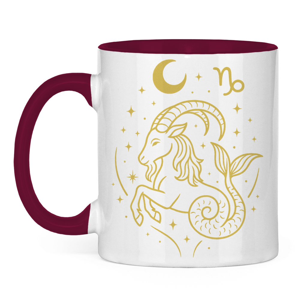 zweifarbige Sternzeichen Steinbock Kaffee Tasse | Celestia Spirit | Spirituelle Mode