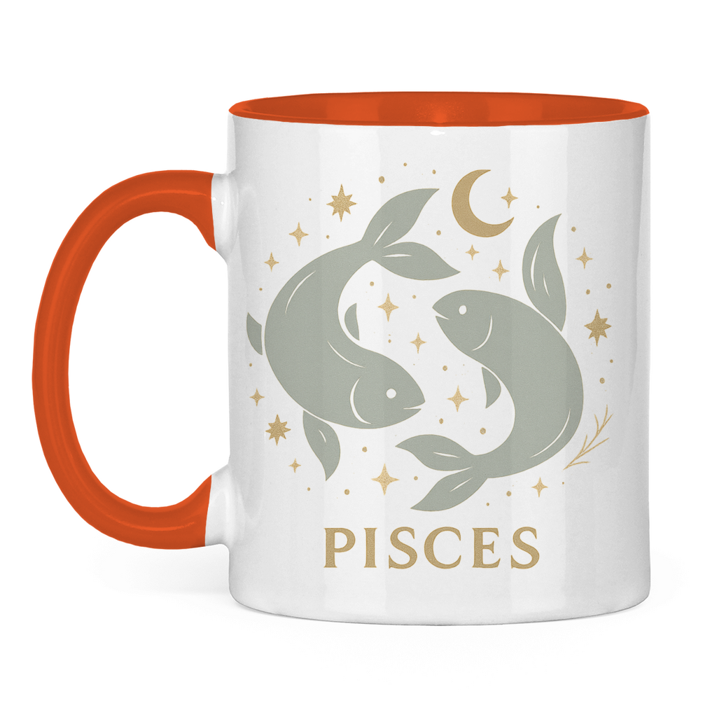 zweifarbige Sternzeichen Fische Kaffee Tasse | Celestia Spirit | Spirituelle Mode