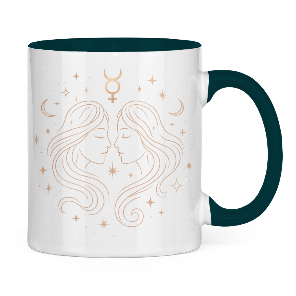 zweifarbige Sternzeichen Kaffee Tasse - Zwilling | Celestia Spirit