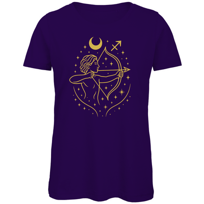 Bio Damen T-Shirt – Sternzeichen Schütze | Celestia Spirit | Spirituelle Mode