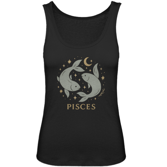 Bio Damen Tank Top – Sternzeichen Fische | Celestia Spirit | Spirituelle Mode