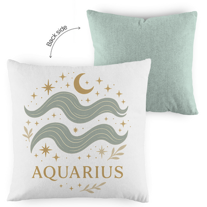 zweifarbiges Zierkissen – Sternzeichen Wassermann | Celestia Spirit | Spirituelle Mode
