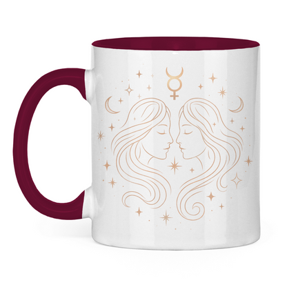 zweifarbige Sternzeichen Kaffee Tasse - Zwilling | Celestia Spirit