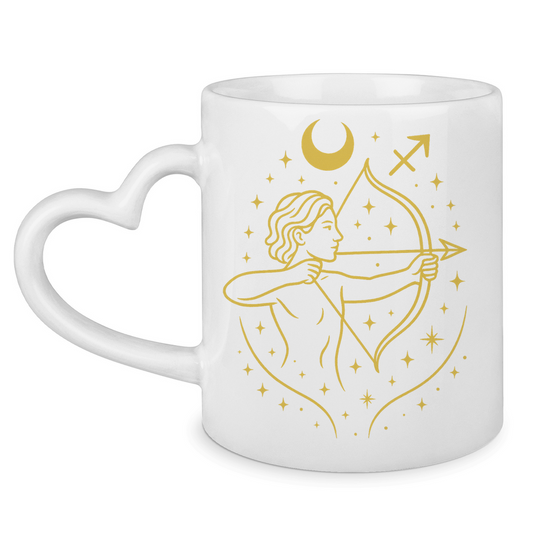Sternzeichen Schütze - Tasse mit Herzhenkel | Celestia Spirit | Spirituelle Mode