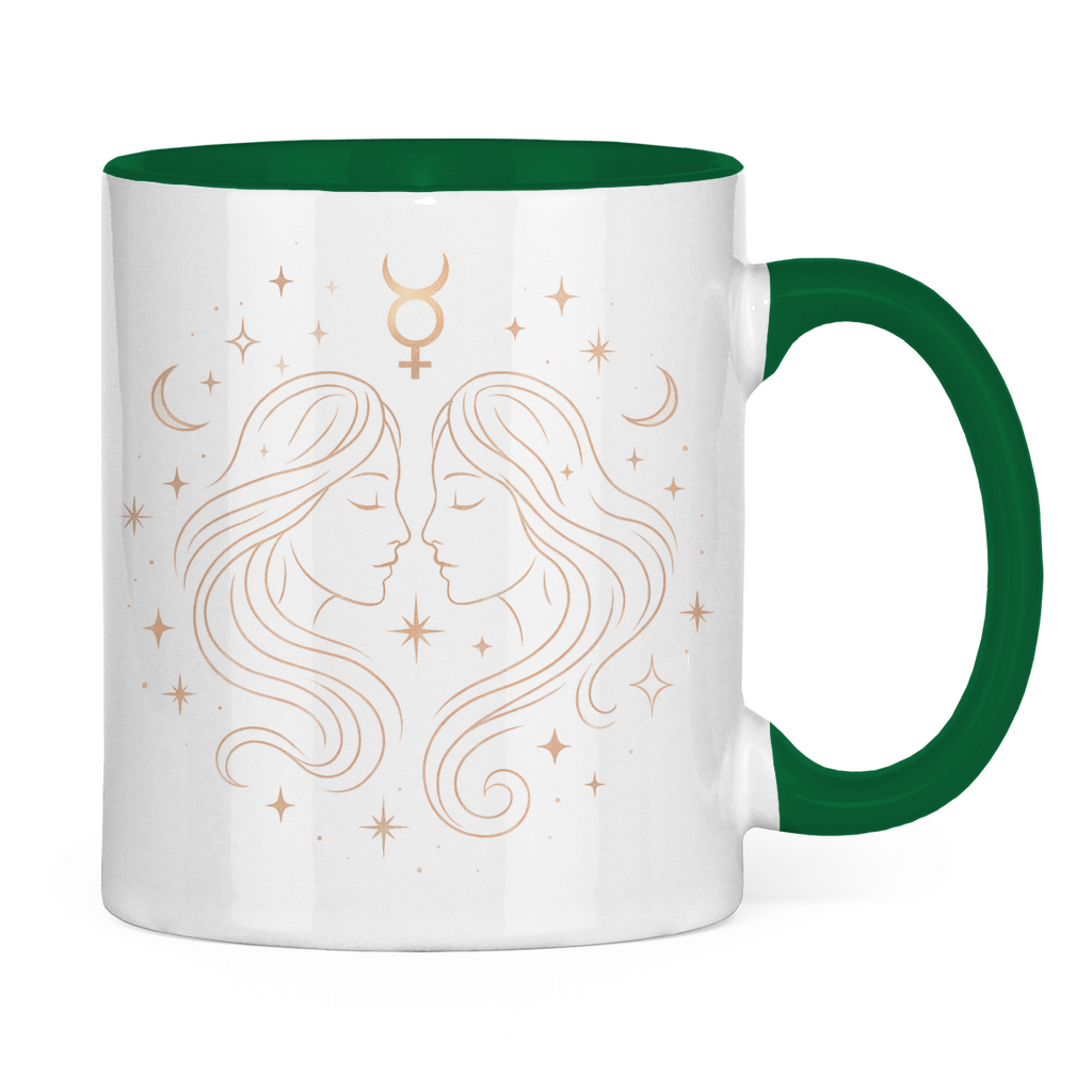 zweifarbige Sternzeichen Kaffee Tasse - Zwilling | Celestia Spirit