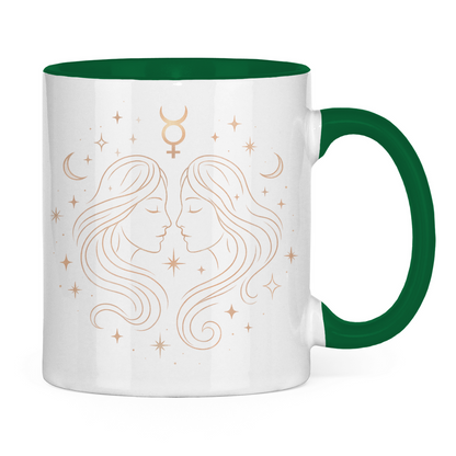 zweifarbige Sternzeichen Kaffee Tasse - Zwilling | Celestia Spirit