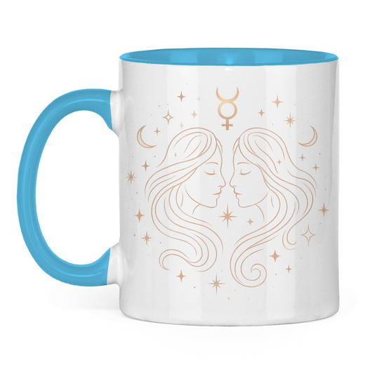 zweifarbige Sternzeichen Kaffee Tasse - Zwilling | Celestia Spirit