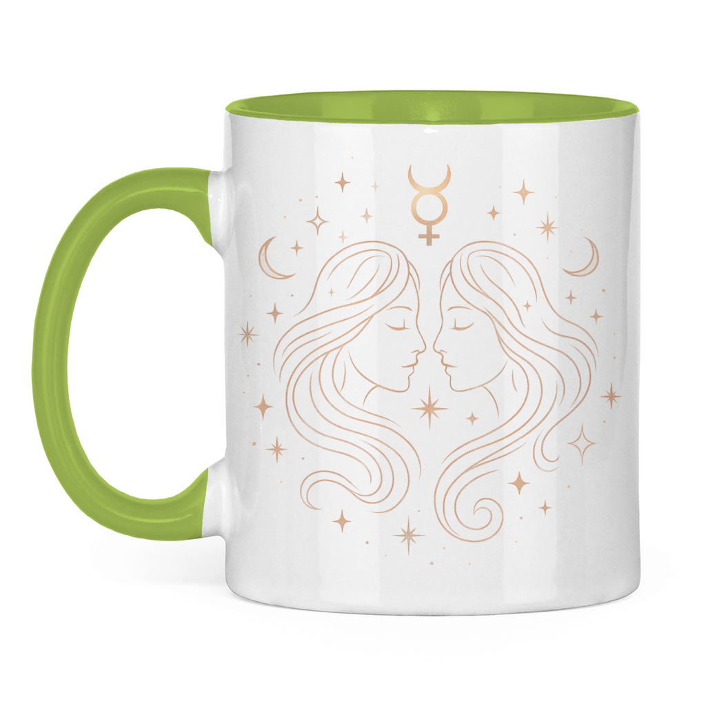 zweifarbige Sternzeichen Kaffee Tasse - Zwilling | Celestia Spirit