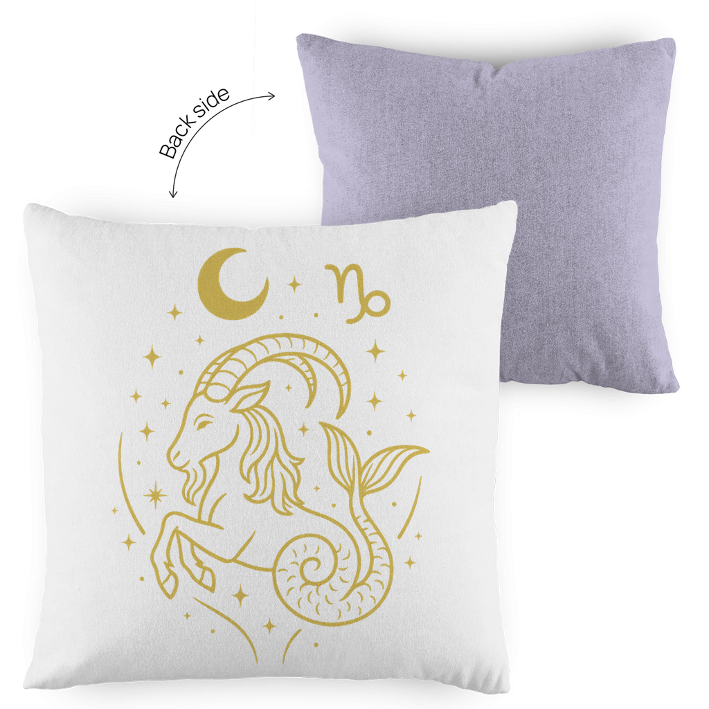 zweifarbiges Zierkissen – Sternzeichen Steinbock | Celestia Spirit | Spirituelle Mode