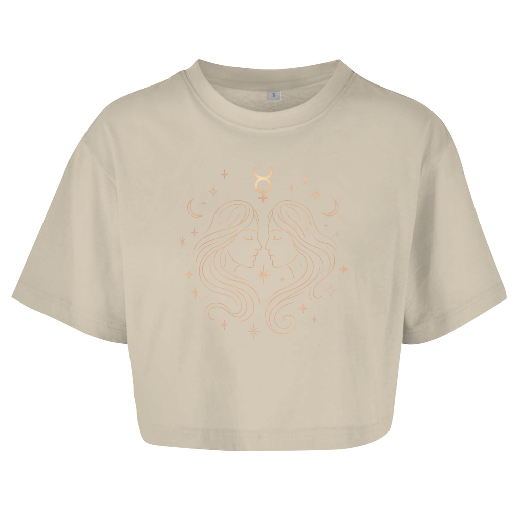 Oversize Crop Top - Zwillinge | Damen | Celestia Spirit