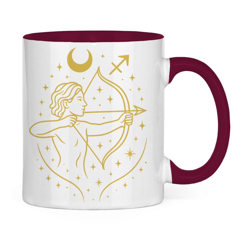 zweifarbige Sternzeichen Schütze Kaffee Tasse | Celestia Spirit | Spirituelle Mode