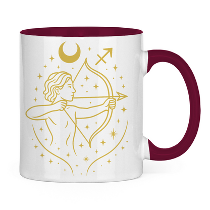 zweifarbige Sternzeichen Schütze Kaffee Tasse | Celestia Spirit | Spirituelle Mode