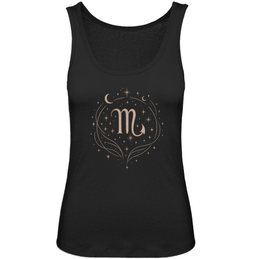 Bio Damen Tank Top – Sternzeichen Skorpion | Celestia Spirit | Spirituelle Mode