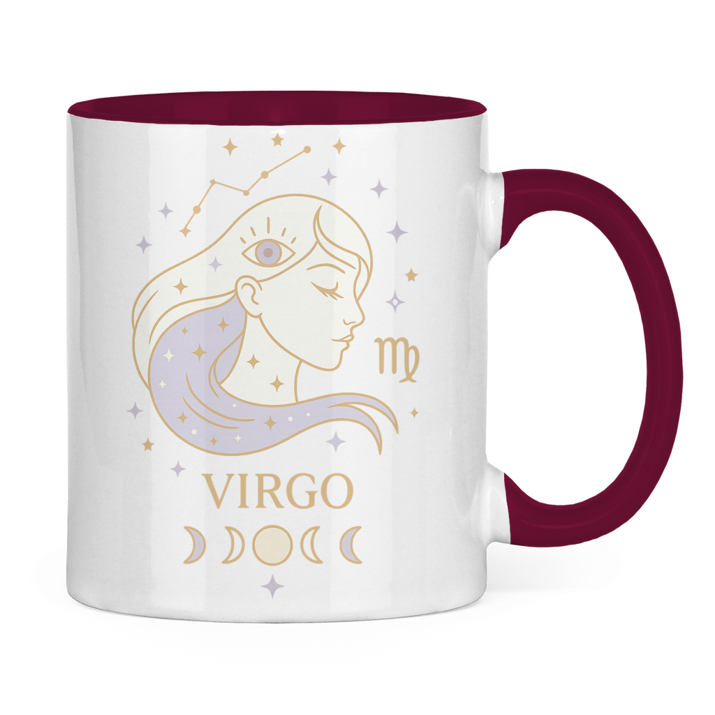 zweifarbige Sternzeichen Jungfrau Kaffee Tasse | Celestia Spirit | Spirituelle Mode