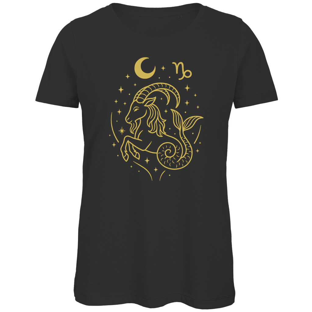 Bio Damen T-Shirt – Sternzeichen Steinbock | Celestia Spirit | Spirituelle Mode