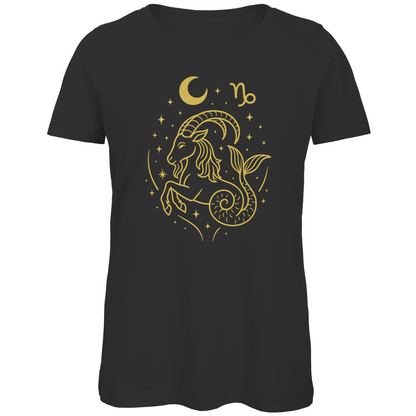 Bio Damen T-Shirt – Sternzeichen Steinbock | Celestia Spirit | Spirituelle Mode