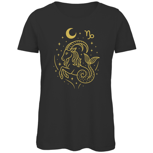 Bio Damen T-Shirt – Sternzeichen Steinbock | Celestia Spirit | Spirituelle Mode