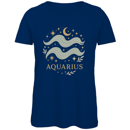 Bio Damen T-Shirt – Sternzeichen Wassermann | Celestia Spirit | Spirituelle Mode