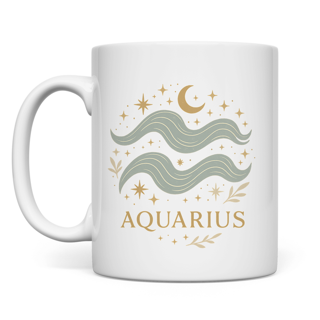 Kaffee Tasse – Sternzeichen Wassermann | Celestia Spirit | Spirituelle Mode