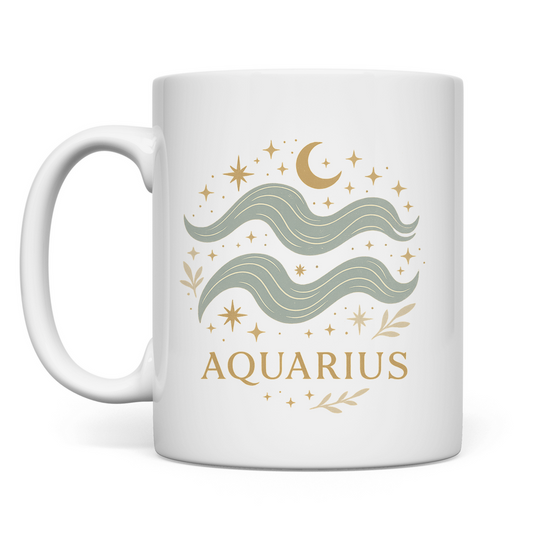 Kaffee Tasse – Sternzeichen Wassermann | Celestia Spirit | Spirituelle Mode