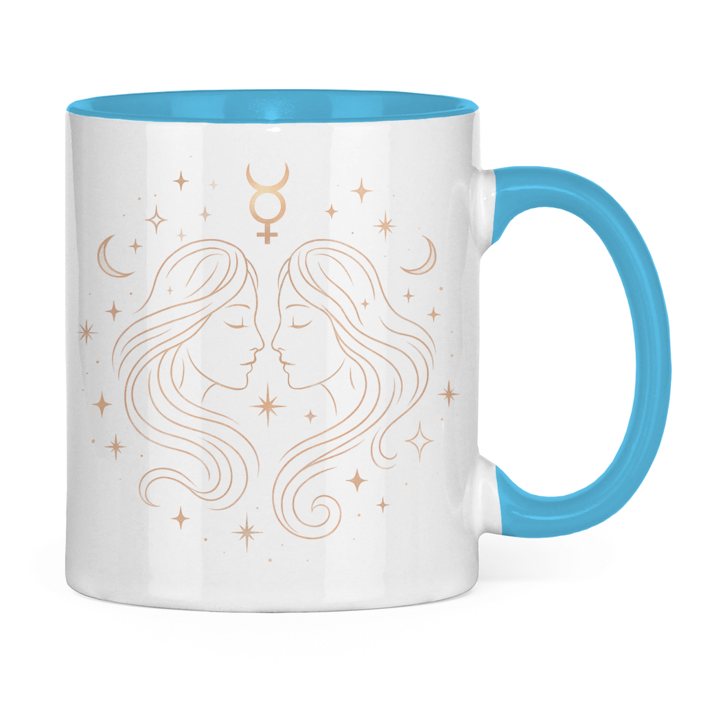 zweifarbige Sternzeichen Kaffee Tasse - Zwilling | Celestia Spirit