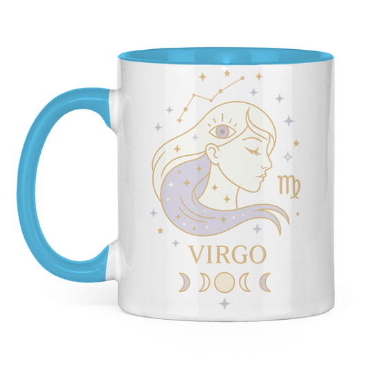 zweifarbige Sternzeichen Jungfrau Kaffee Tasse | Celestia Spirit | Spirituelle Mode